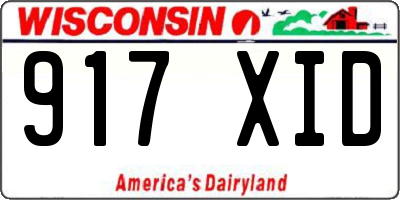WI license plate 917XID