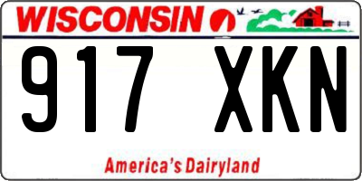 WI license plate 917XKN