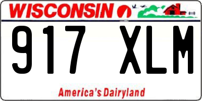 WI license plate 917XLM
