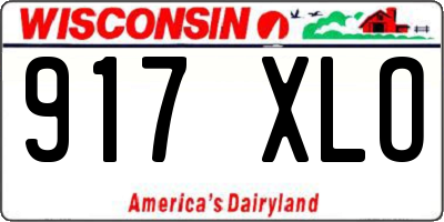 WI license plate 917XLO