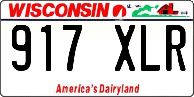 WI license plate 917XLR