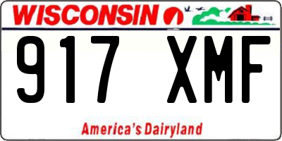 WI license plate 917XMF