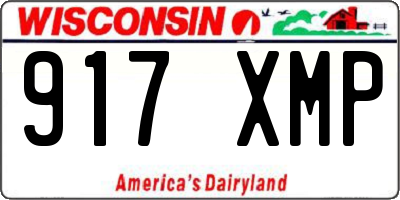 WI license plate 917XMP