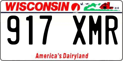 WI license plate 917XMR
