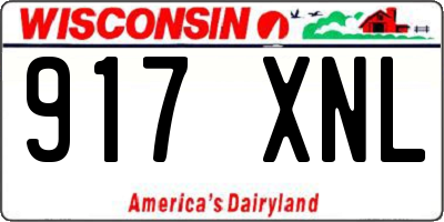 WI license plate 917XNL