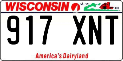WI license plate 917XNT