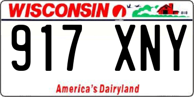 WI license plate 917XNY