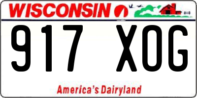 WI license plate 917XOG