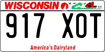 WI license plate 917XOT