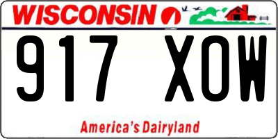 WI license plate 917XOW