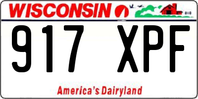 WI license plate 917XPF