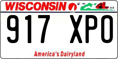 WI license plate 917XPO