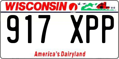WI license plate 917XPP