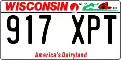 WI license plate 917XPT
