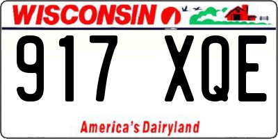 WI license plate 917XQE