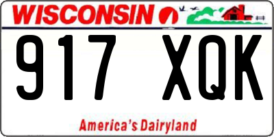 WI license plate 917XQK