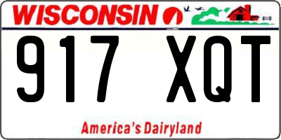 WI license plate 917XQT