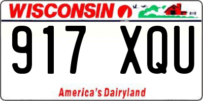 WI license plate 917XQU