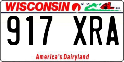WI license plate 917XRA