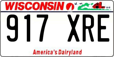 WI license plate 917XRE