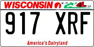 WI license plate 917XRF