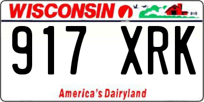 WI license plate 917XRK