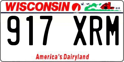 WI license plate 917XRM