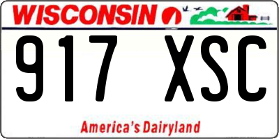 WI license plate 917XSC