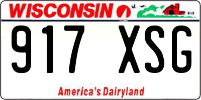 WI license plate 917XSG