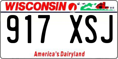 WI license plate 917XSJ