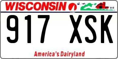 WI license plate 917XSK