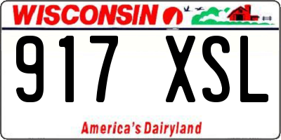 WI license plate 917XSL