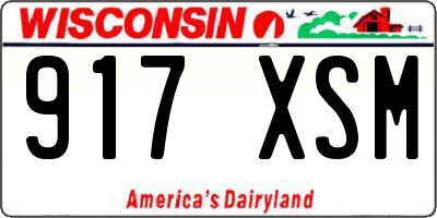 WI license plate 917XSM