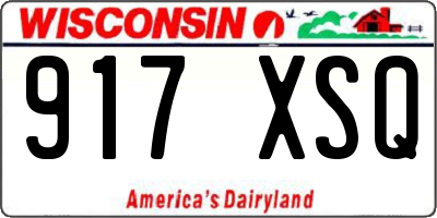 WI license plate 917XSQ