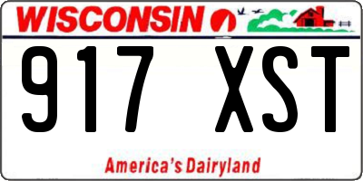 WI license plate 917XST