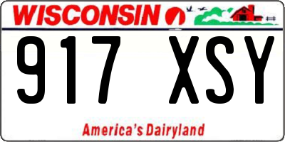 WI license plate 917XSY