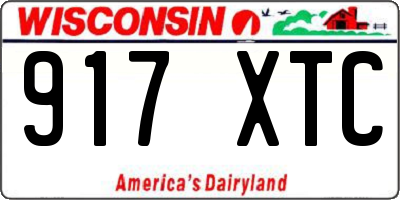 WI license plate 917XTC