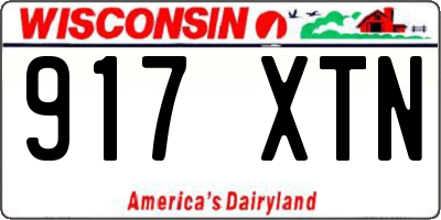 WI license plate 917XTN