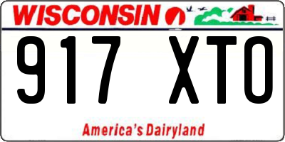 WI license plate 917XTO