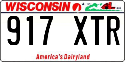 WI license plate 917XTR
