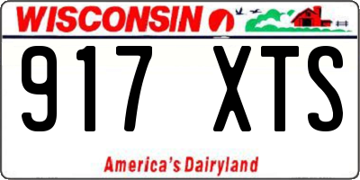 WI license plate 917XTS