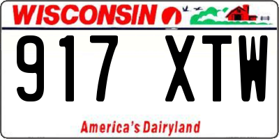 WI license plate 917XTW