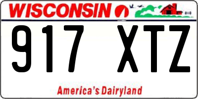 WI license plate 917XTZ