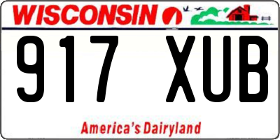 WI license plate 917XUB