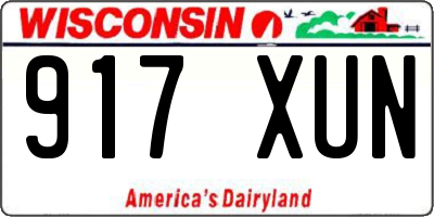 WI license plate 917XUN