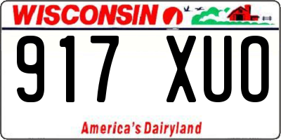 WI license plate 917XUO