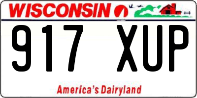 WI license plate 917XUP