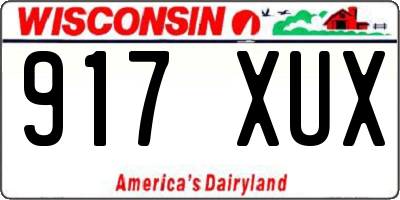 WI license plate 917XUX