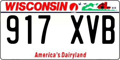 WI license plate 917XVB