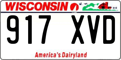 WI license plate 917XVD